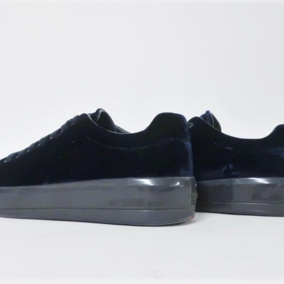 Prada Linea Rossa Velvet Platform Sneaker Navy Siz - Picture 5 of 8
